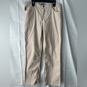 Womens Eddie Bauer Stretch Slightly Curvy Straight Leg Corduroy Jeans Beige